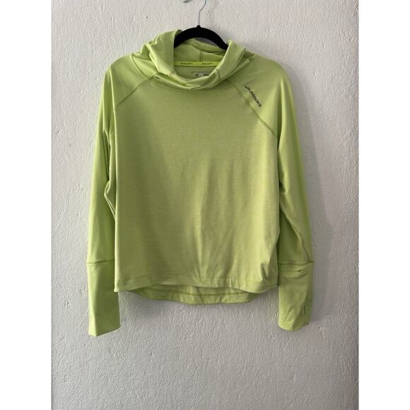 Brooks Women's Dash Running Hoodie Envelope Pocket Left Wrist Size XS Neon - Picture 1 of 11